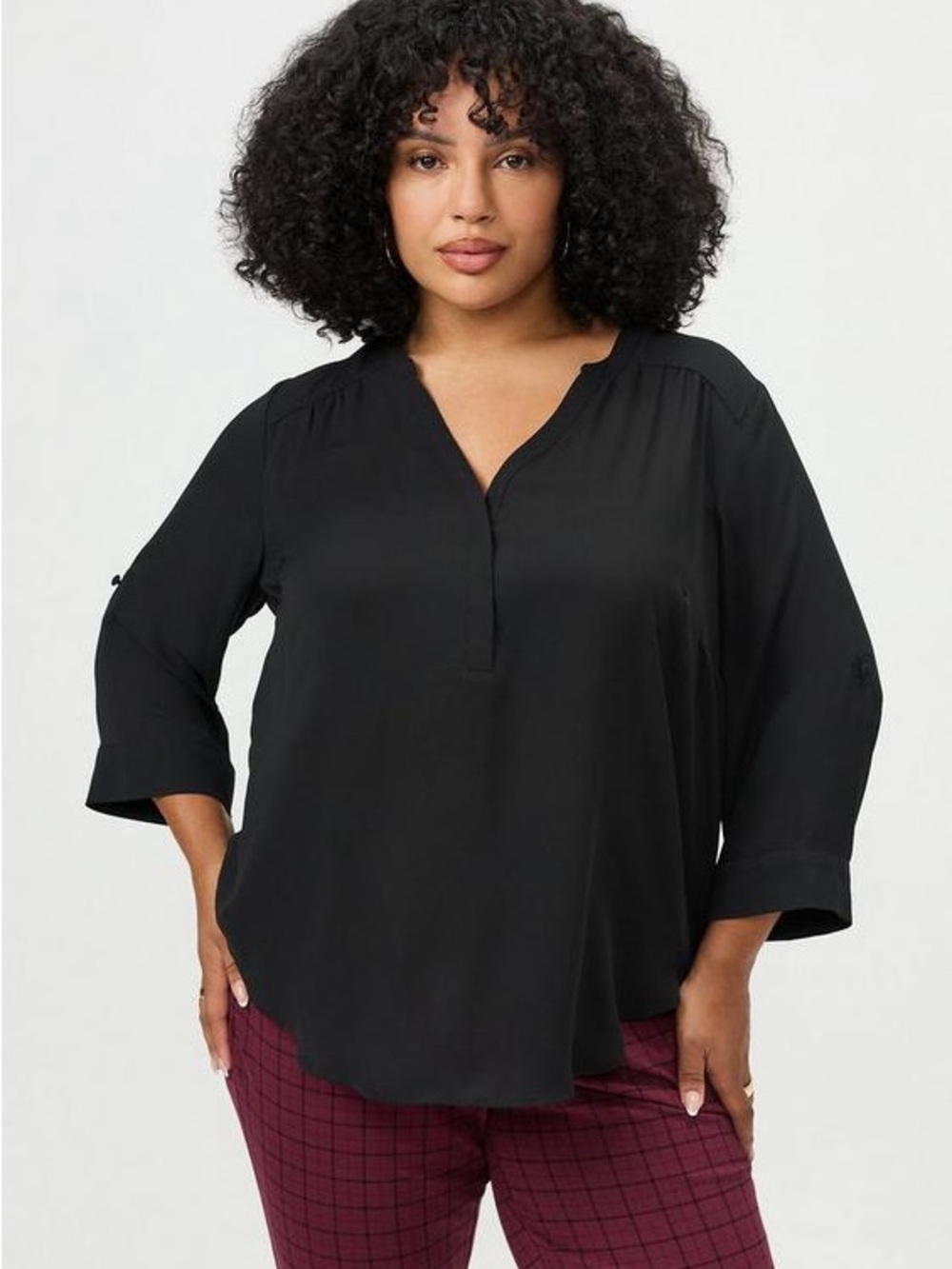 Harper Georgette 3/4 Sleeve Blouse Womens size 3